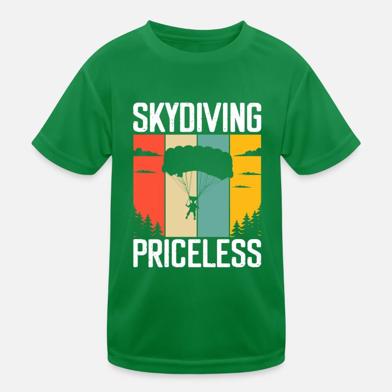 Skydiving Kinder Funktions-T-Shirt