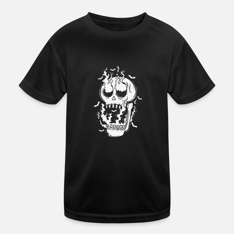 Gothic Kopf dunkel Melancholie Kinder Funktions-T-Shirt
