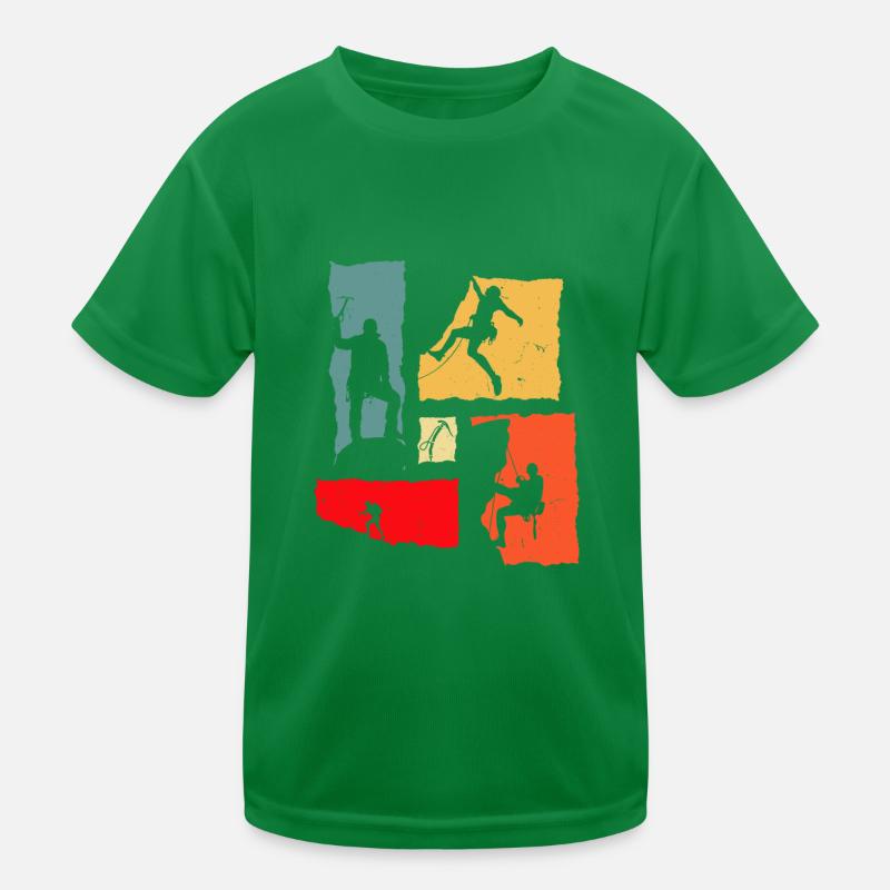 Climber Retro Climbing Kinder Funktions-T-Shirt