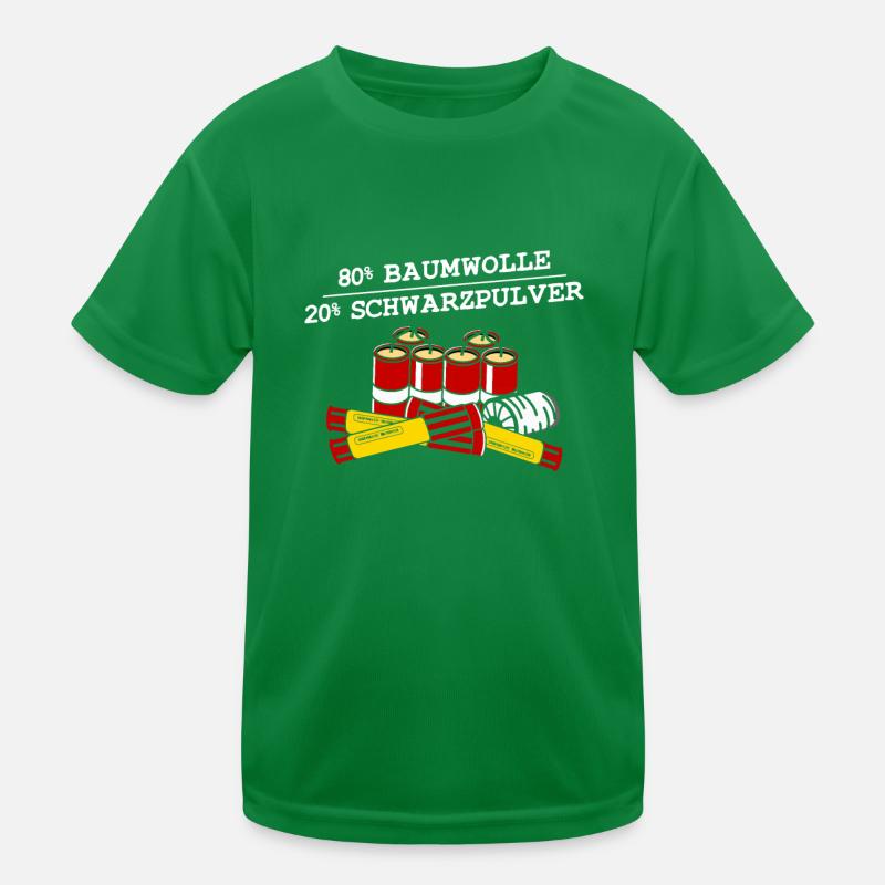 80% Baumwolle 20% Schwarzpulver Kinder Funktions-T-Shirt