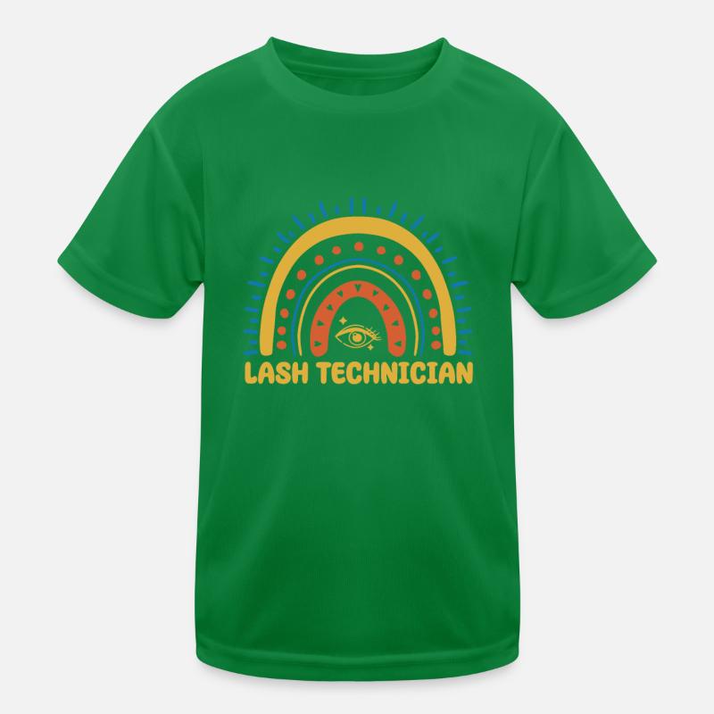 Lash Tech Boho Regenbogen Kinder Funktions-T-Shirt