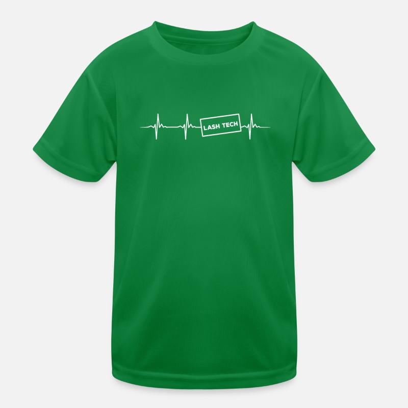 Eyelash technician heartbeat Kids Functional T-Shirt
