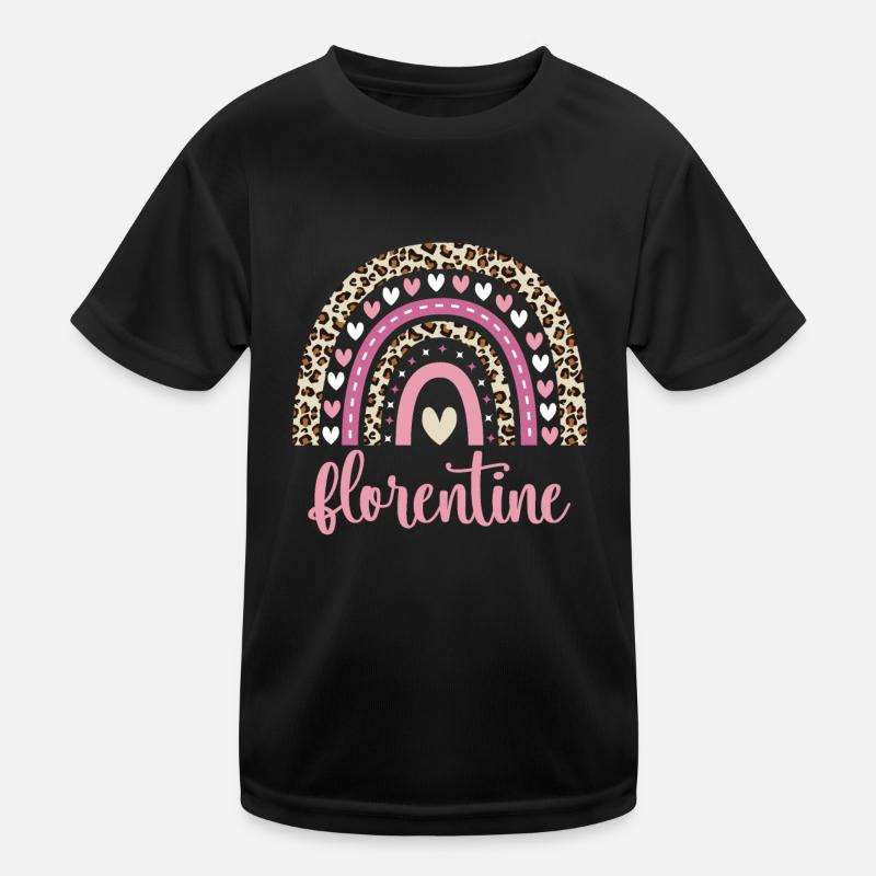Florentine Regenbogen Name Geburtstag Florentine - Kinder Funktions-T-Shirt - Schwarz