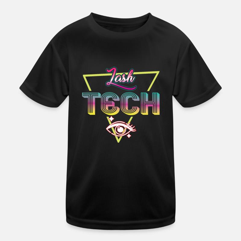 80s Lash Tech Retro Outfit Kids Functional T-Shirt