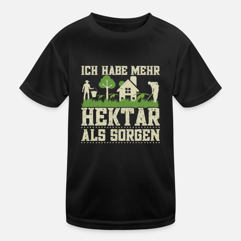 Landwirt Hektar Traktorfahrer Kuhbauer Acker Kinder Funktions-T-Shirt