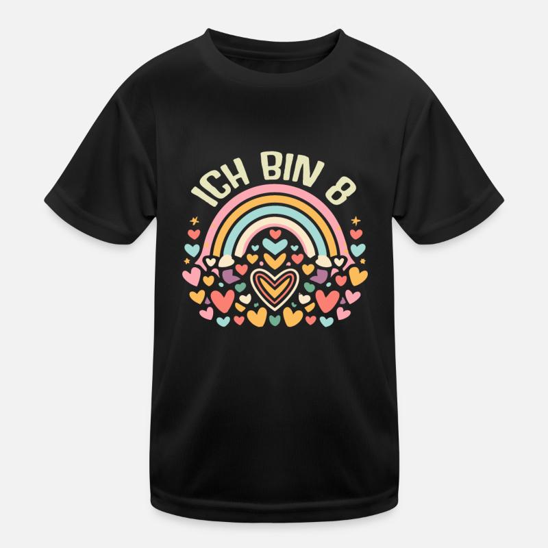 8 Jahre Mädchen Geschenk 8. Geburtstag Kinder Funktions-T-Shirt