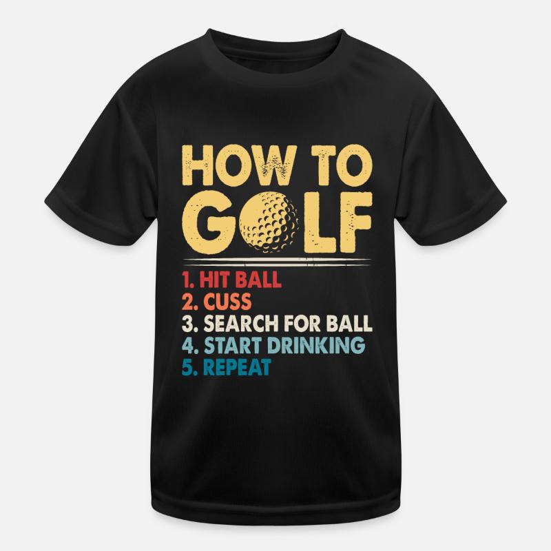 Golf Golfer Kids Functional T-Shirt