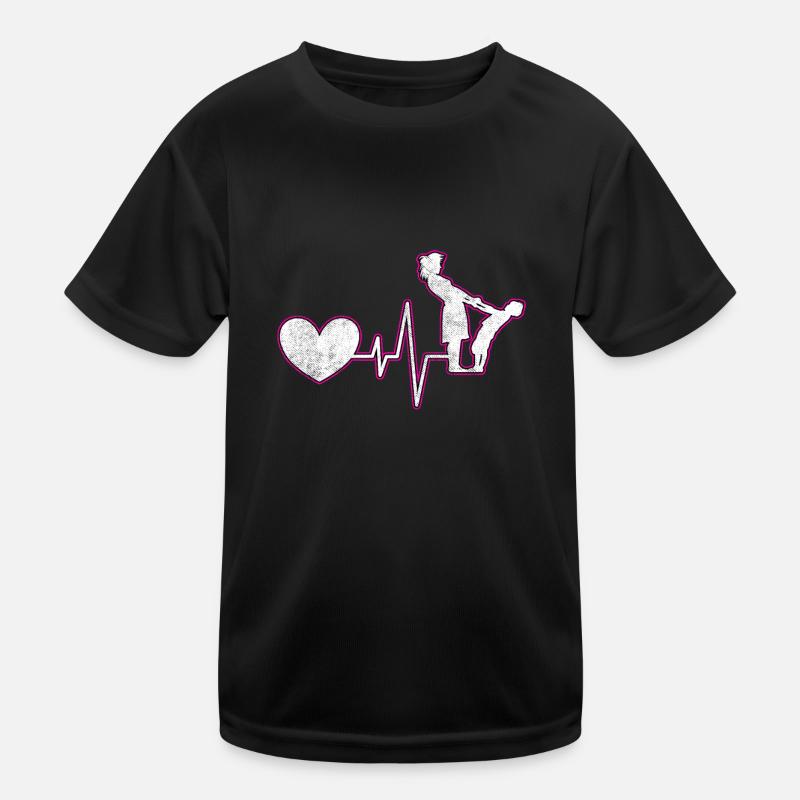 Mutter Kind Herzschlag Kinder Funktions-T-Shirt