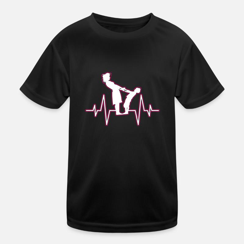 Mutter Kind Herzschlag Kinder Funktions-T-Shirt