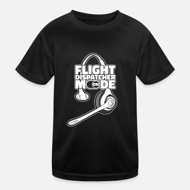 Notruf Leitstelle Einsatzzentrale Flugverteiler Kinder Funktions-T-Shirt