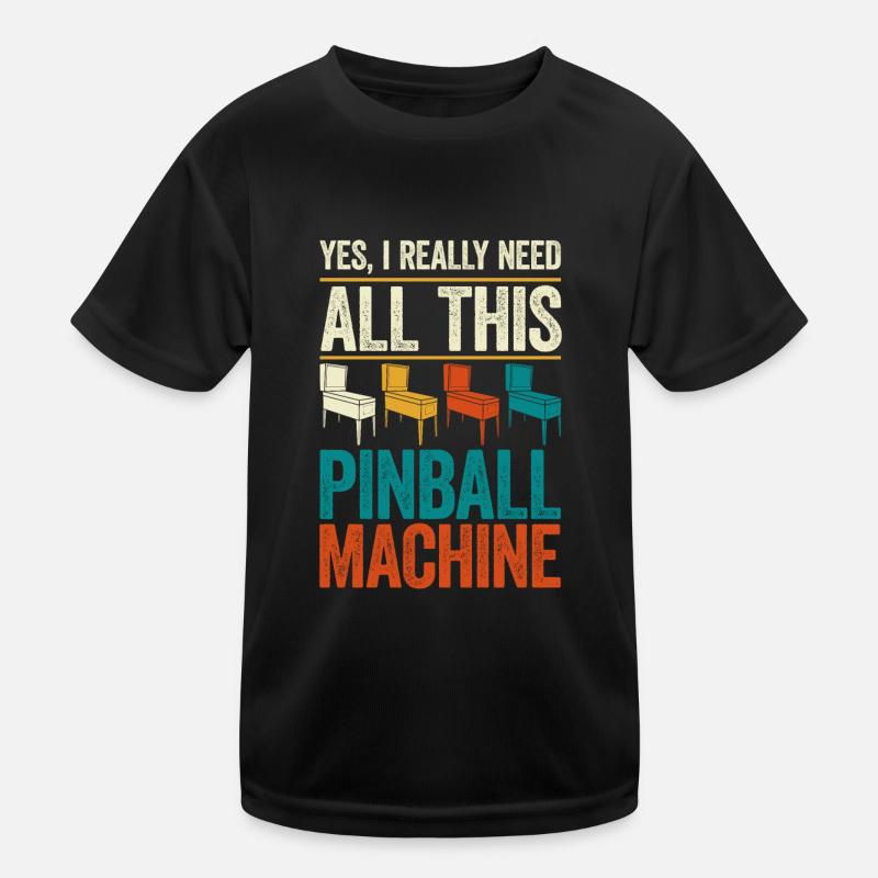 Pinball Machine Pinball Machine Kids Functional T-Shirt