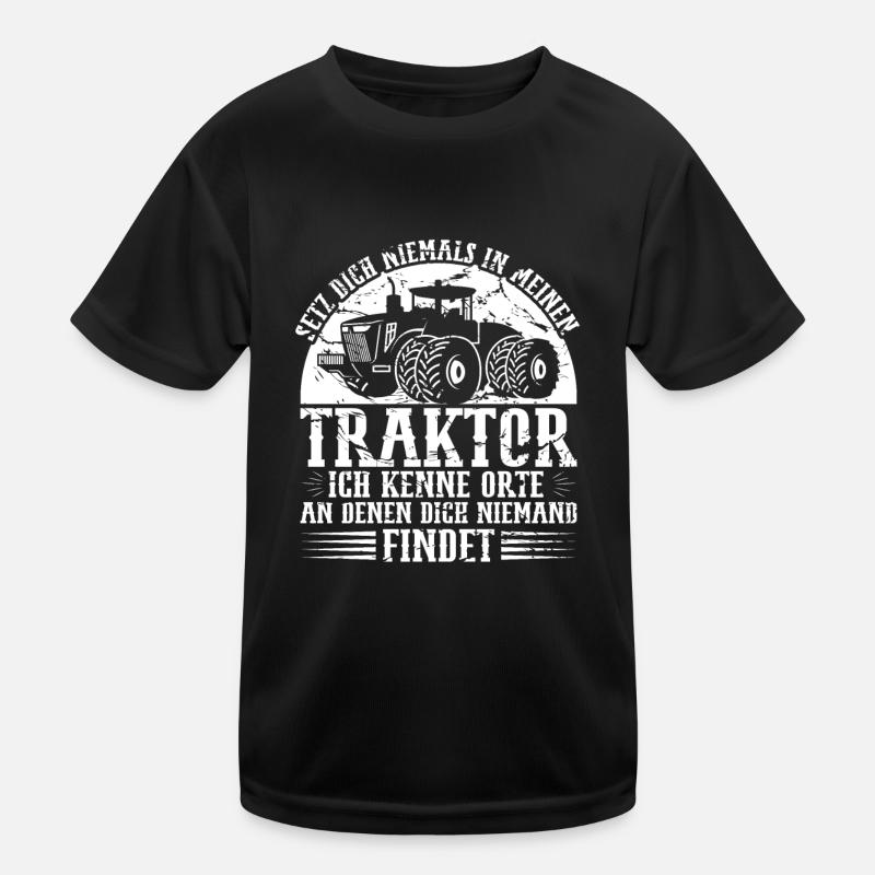 Landmaschine Traktorfahrer Landwirt Kinder Funktions-T-Shirt