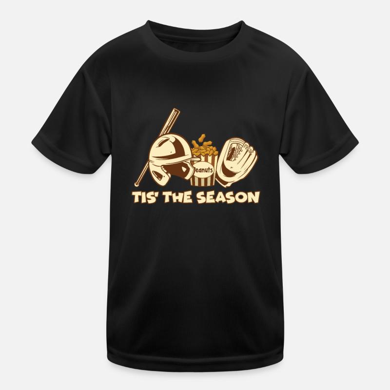Die Saison Baseball Erdnuss Fall Helm Kinder Funktions-T-Shirt