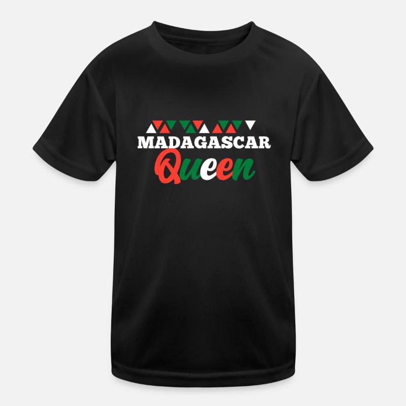 Madagaskar - Kinder Funktions-T-Shirt - Schwarz
