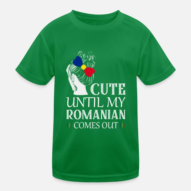 mignon jusqu’à ce que mon roumain sorte Roumanie patriotique T-shirt sport Enfant