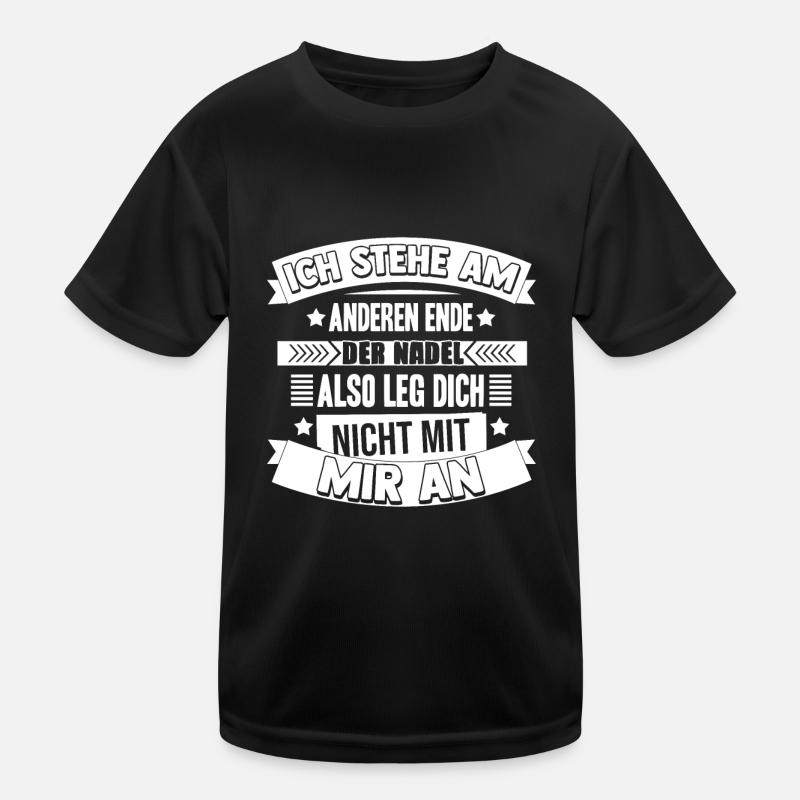 Nadel Pflegerin Krankenschwester Spruch Sani Sanit Kinder Funktions-T-Shirt
