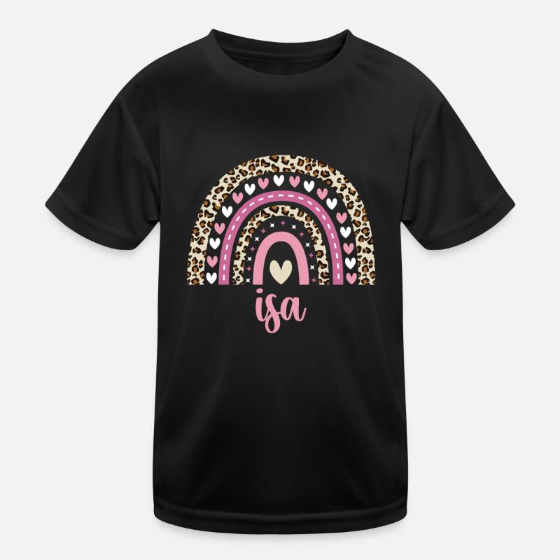 Isa Regenbogen Name Geburtstag Isa Kinder Funktions-T-Shirt