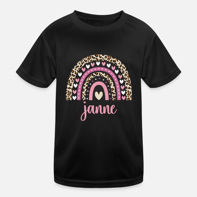 Janne Regenbogen Name Geburtstag Janne Kinder Funktions-T-Shirt