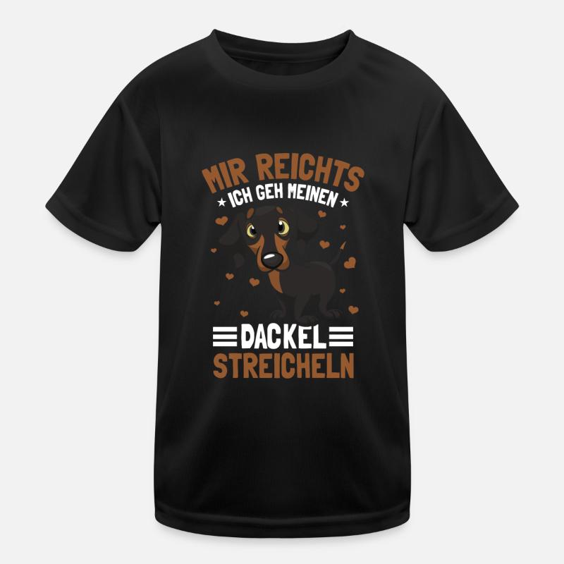 Dackel Gassi Hundebesitzer Hundehalter Kinder Funktions-T-Shirt