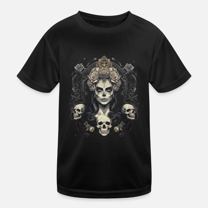 Gothic Ästhetik Goth Kinder Funktions-T-Shirt