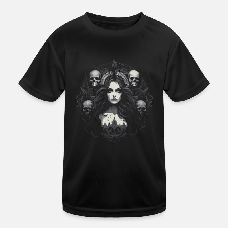 Gothic Ästhetik Goth Kinder Funktions-T-Shirt