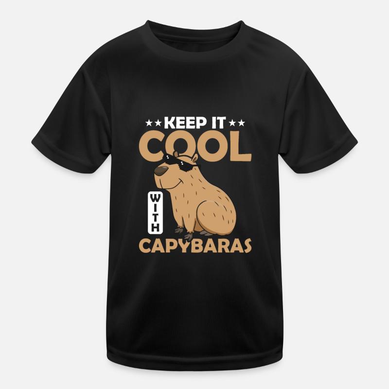 Keep It Cool With Capybaras Capibara Owner Rodent Kinder Funktions-T-Shirt