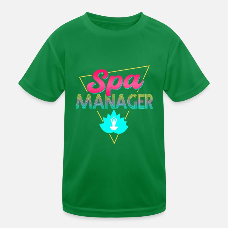 80s Retro Spa Manager Outfit Kids Functional T-Shirt