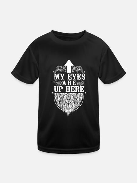 Beard Lover Bearded Man My Eyes - Kinder Funktions-T-Shirt - Schwarz - Vorne