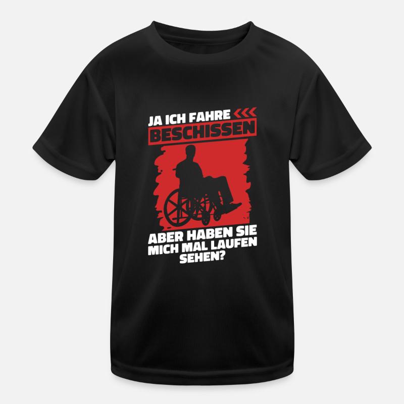 Rollstuhl Rollstuhlfahrer Lustig Kinder Funktions-T-Shirt