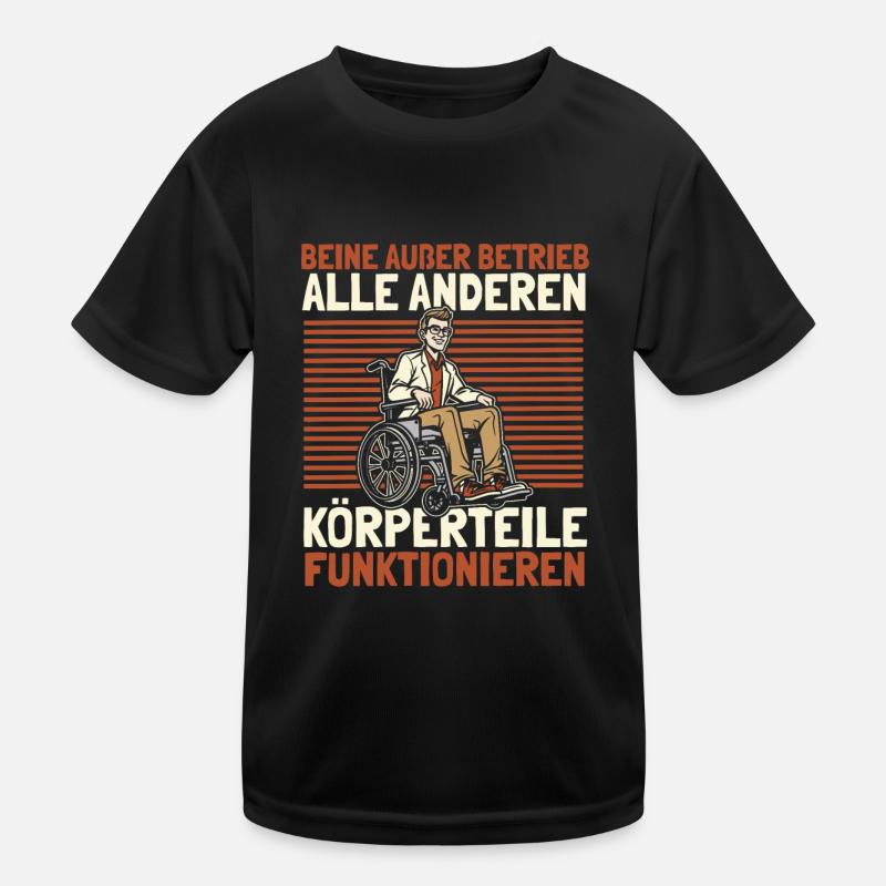 Rollstuhl Rollstuhlfahrer Kinder Funktions-T-Shirt