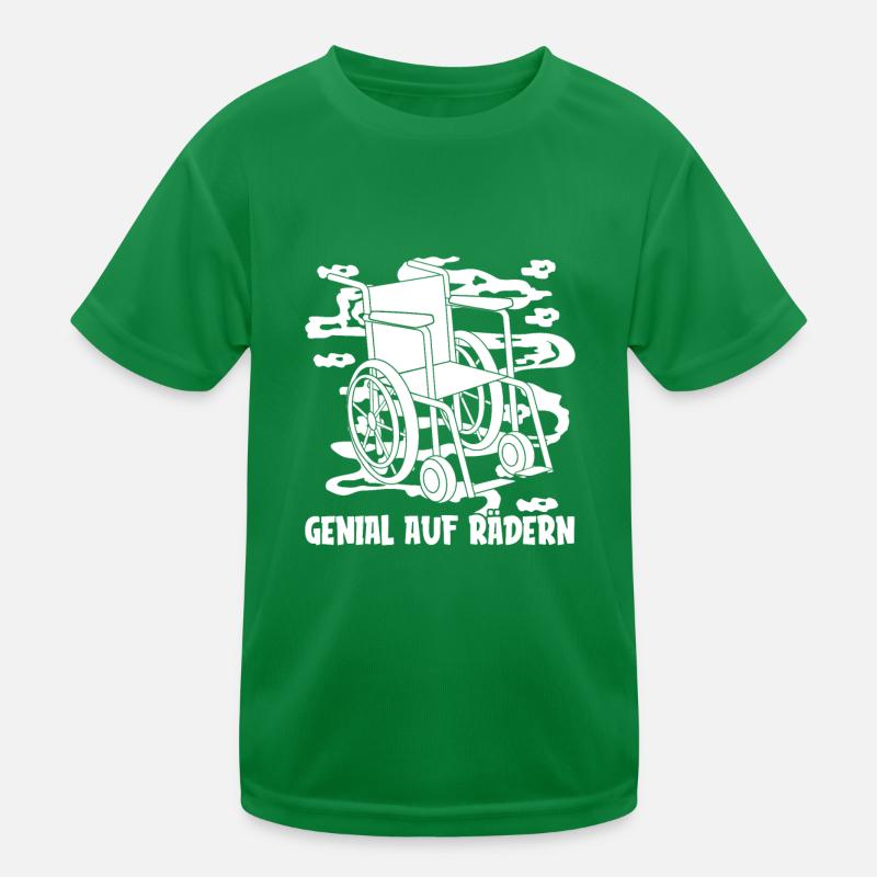 Rollstuhl Rollstuhlfahrer Witzig Kinder Funktions-T-Shirt