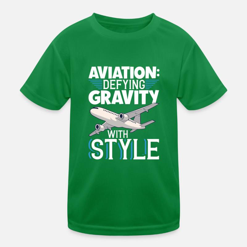 Pilot Aviation Airplane Airline Future Pilots Kinder Funktions-T-Shirt