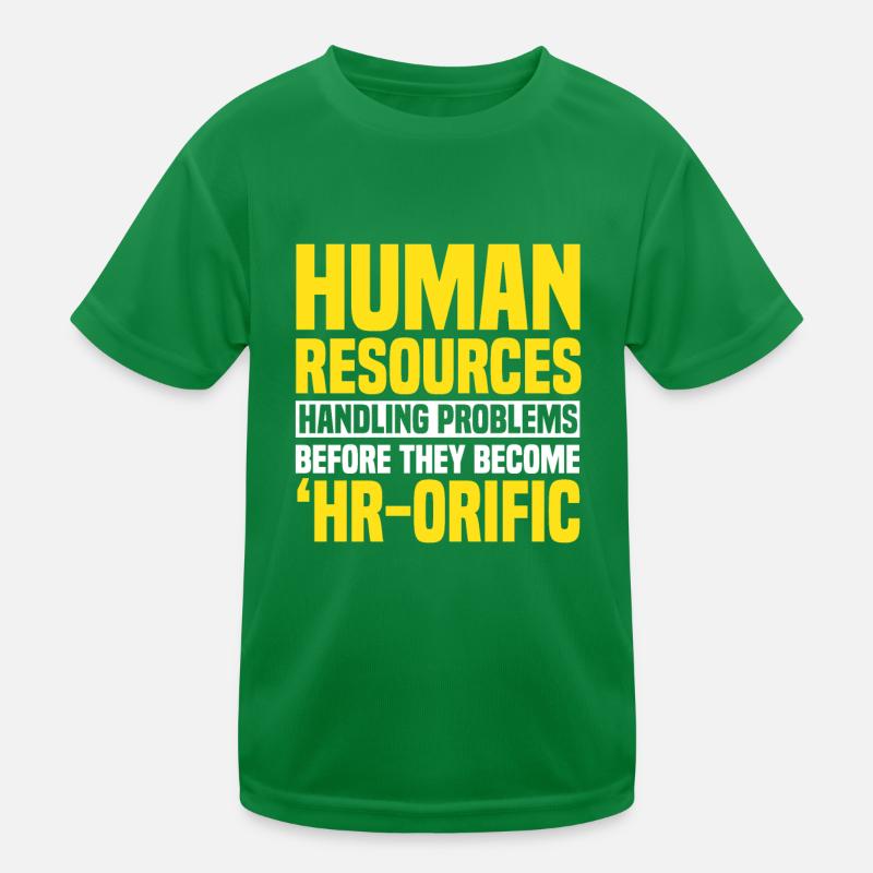 Drôle de jeu de mots Ressources humaines T-shirt sport Enfant