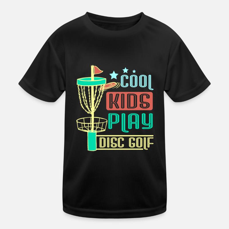 For children cool kids play disc golf Kinder Funktions-T-Shirt