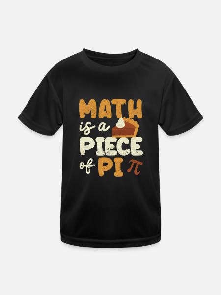 Mathe ist ein Teil des Pi-Tages Lustiger - Kinder Funktions-T-Shirt - Schwarz - Vorne