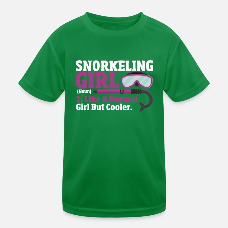Fille de plongée en apnée Comme une fille normale T-shirt sport Enfant