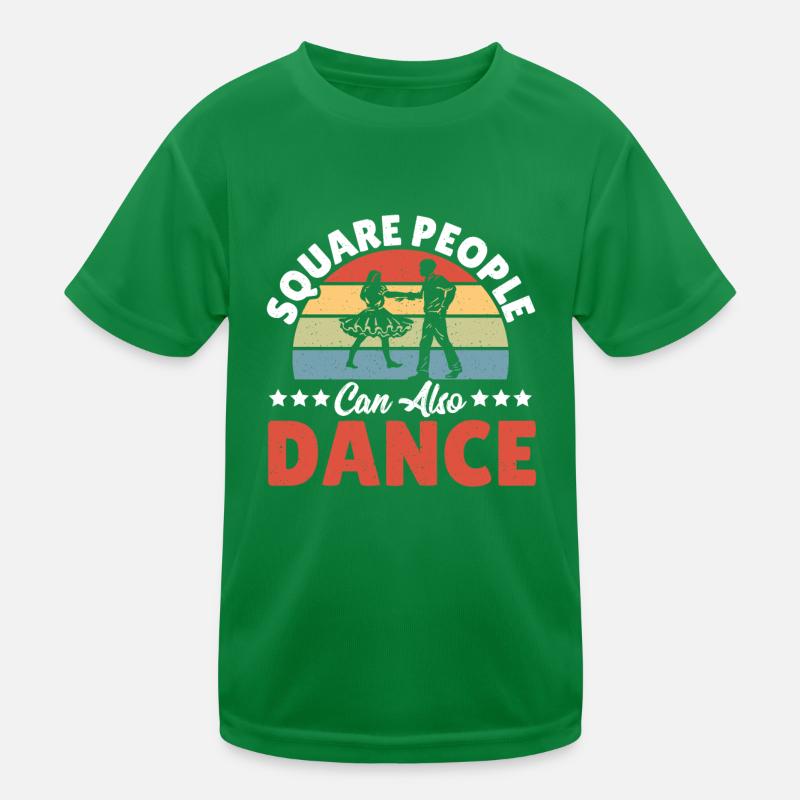 Square People Can Also Dance Square Dance Square Kinder Funktions-T-Shirt