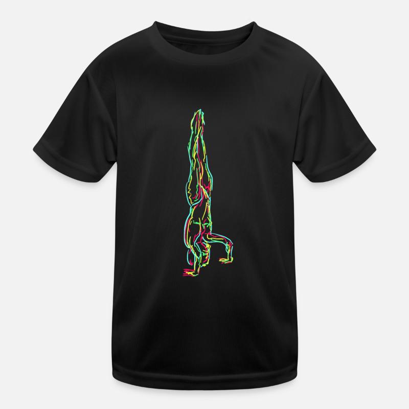 Handstand Graphic Gymnastics Gymnast Kids Functional T-Shirt
