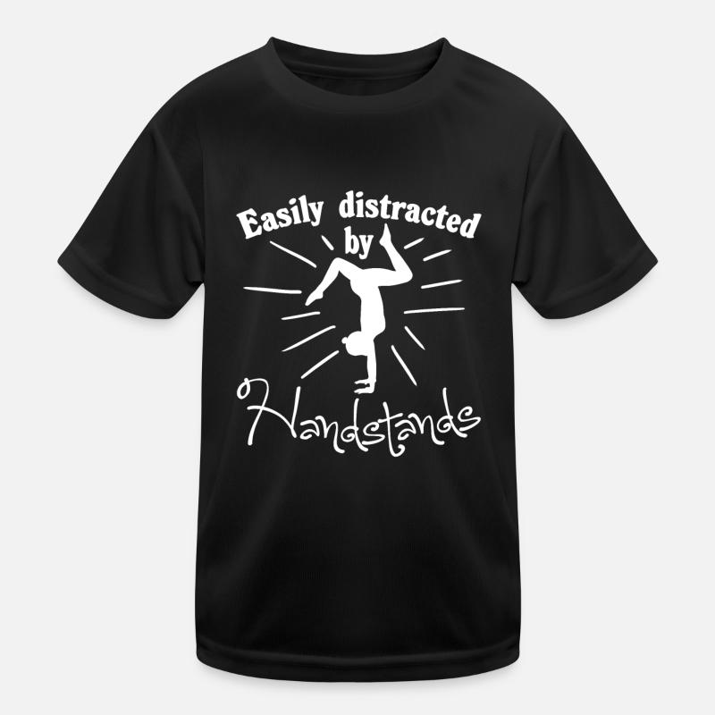 Handstand Gymnastics Gymnast Kids Functional T-Shirt