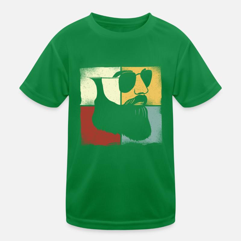 Beard Lover Bearded Man Retro Kinder Funktions-T-Shirt