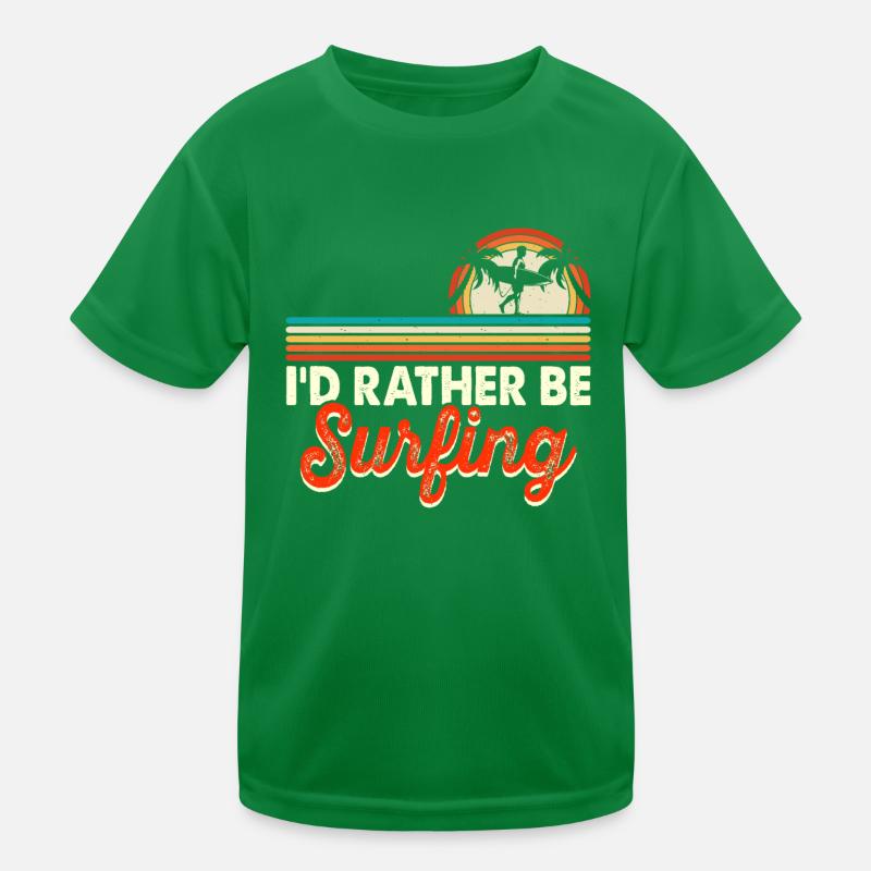 Surfer Surfing Kids Functional T-Shirt