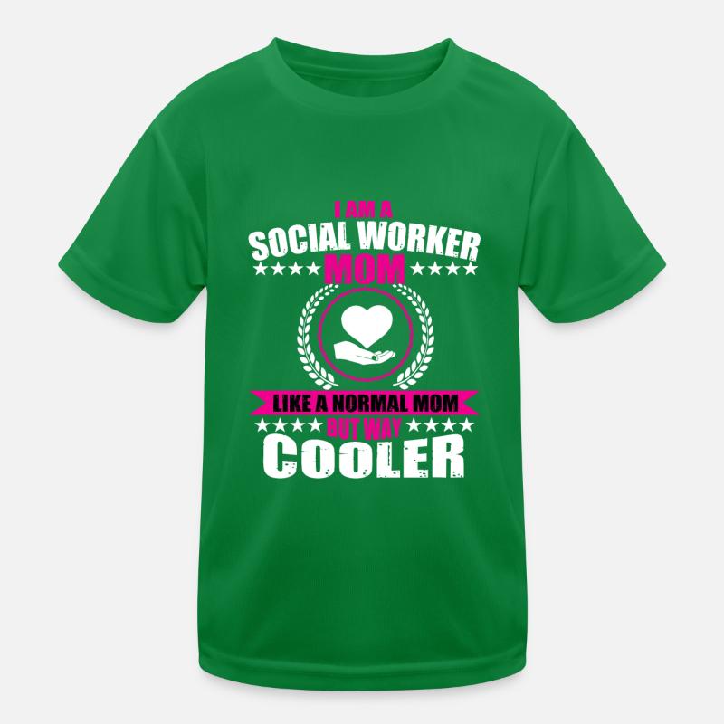 Funny Social Worker Mom Kids Functional T-Shirt