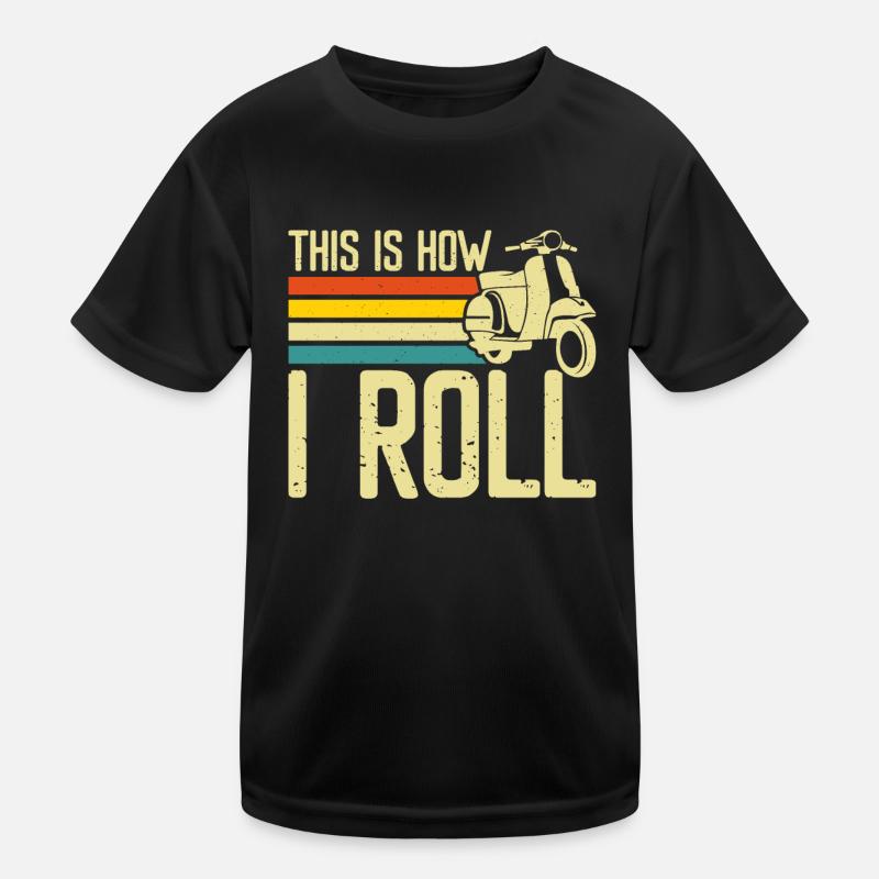 Roller Rollerfahrer Motorroller Kinder Funktions-T-Shirt