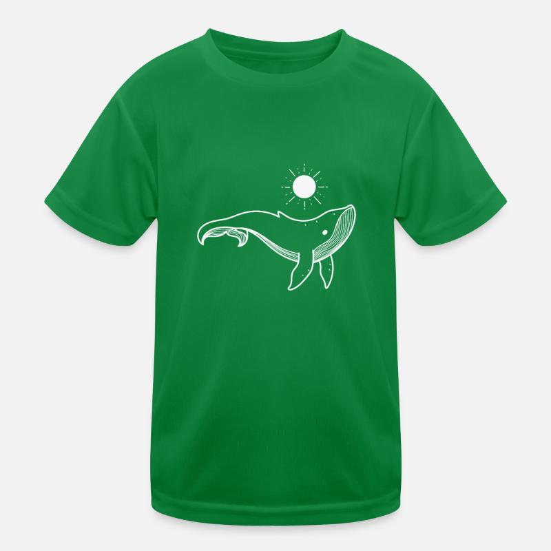 Wal mit Sonne Kinder Funktions-T-Shirt
