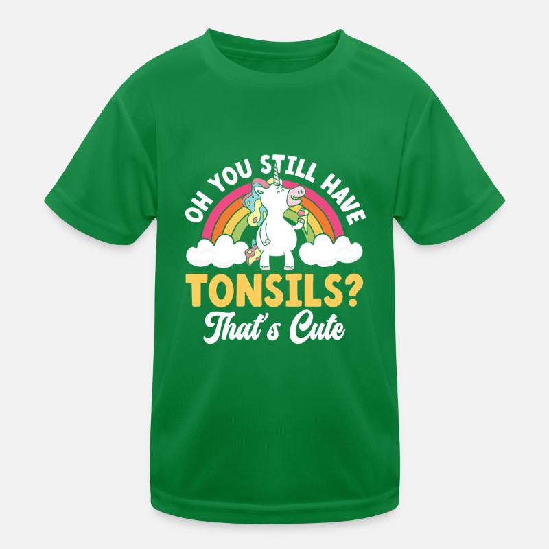 Tonsils Süßes Einhorn Eis Creme Mandelentfernung Kinder Funktions-T-Shirt