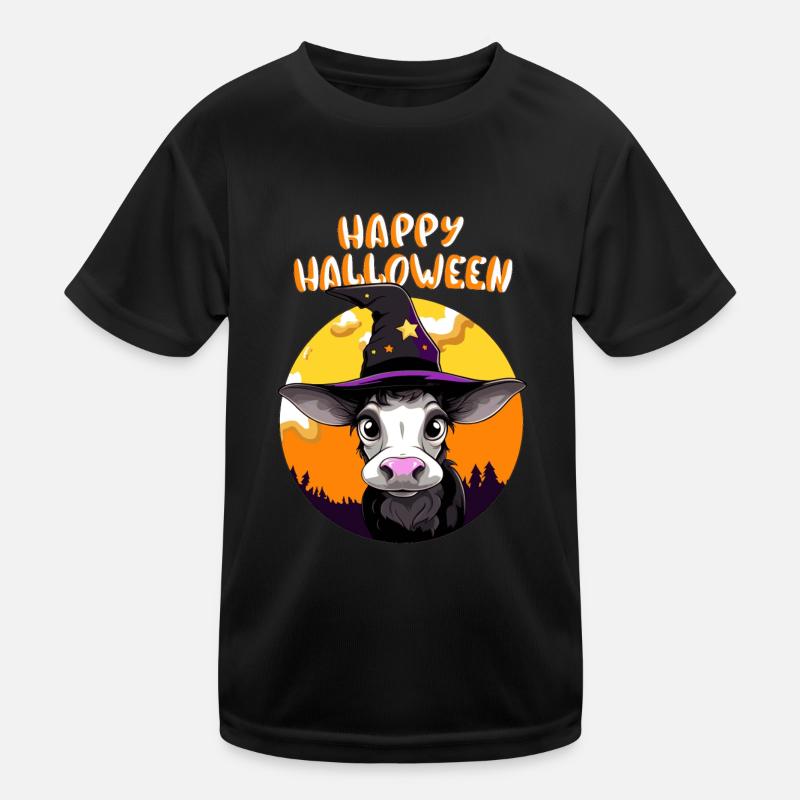 Halloween Cow Vegan Witch Hat Farmer Witch Star T-shirt sport Enfant