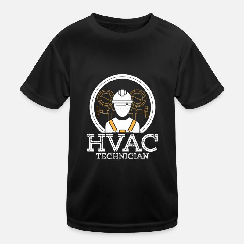 HVAC Technician Installer AC Tech Kids Functional T-Shirt