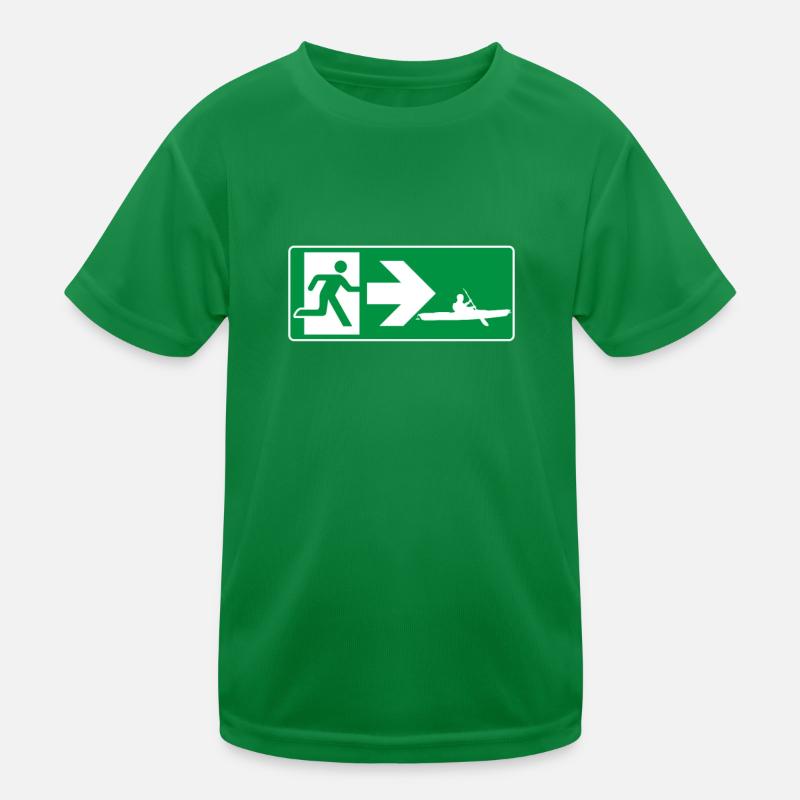 Emergency Exit Kayak Kids Functional T-Shirt