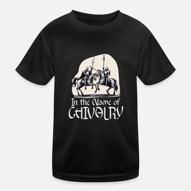 Knight Knight Medieval Renaissance Armor Kids Functional T-Shirt