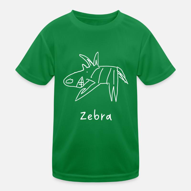 Zebra Kinder Funktions-T-Shirt